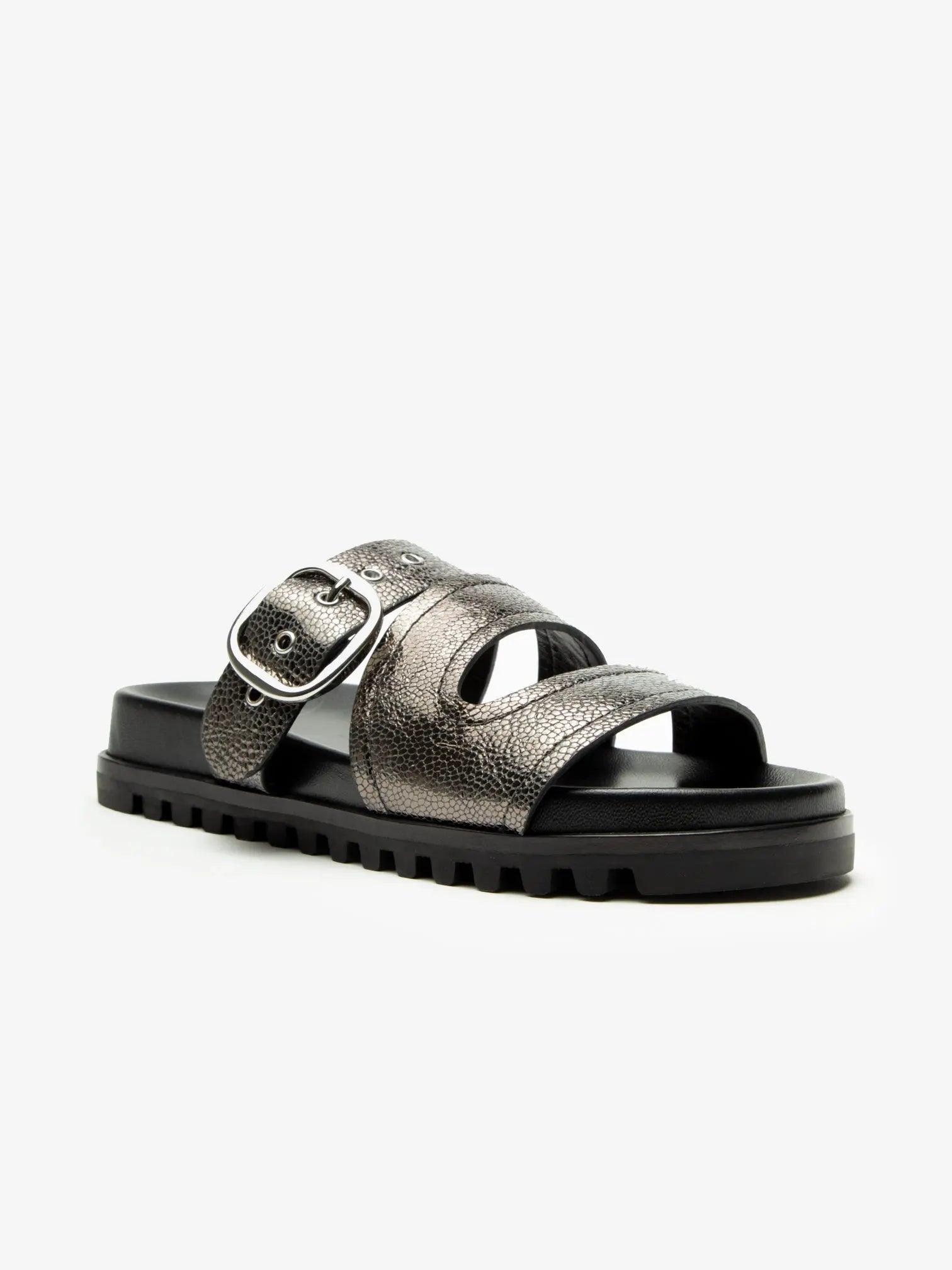 セルディア　カリー QUASIA Anthracite Slide Sandal | CLERAE – Cleræ