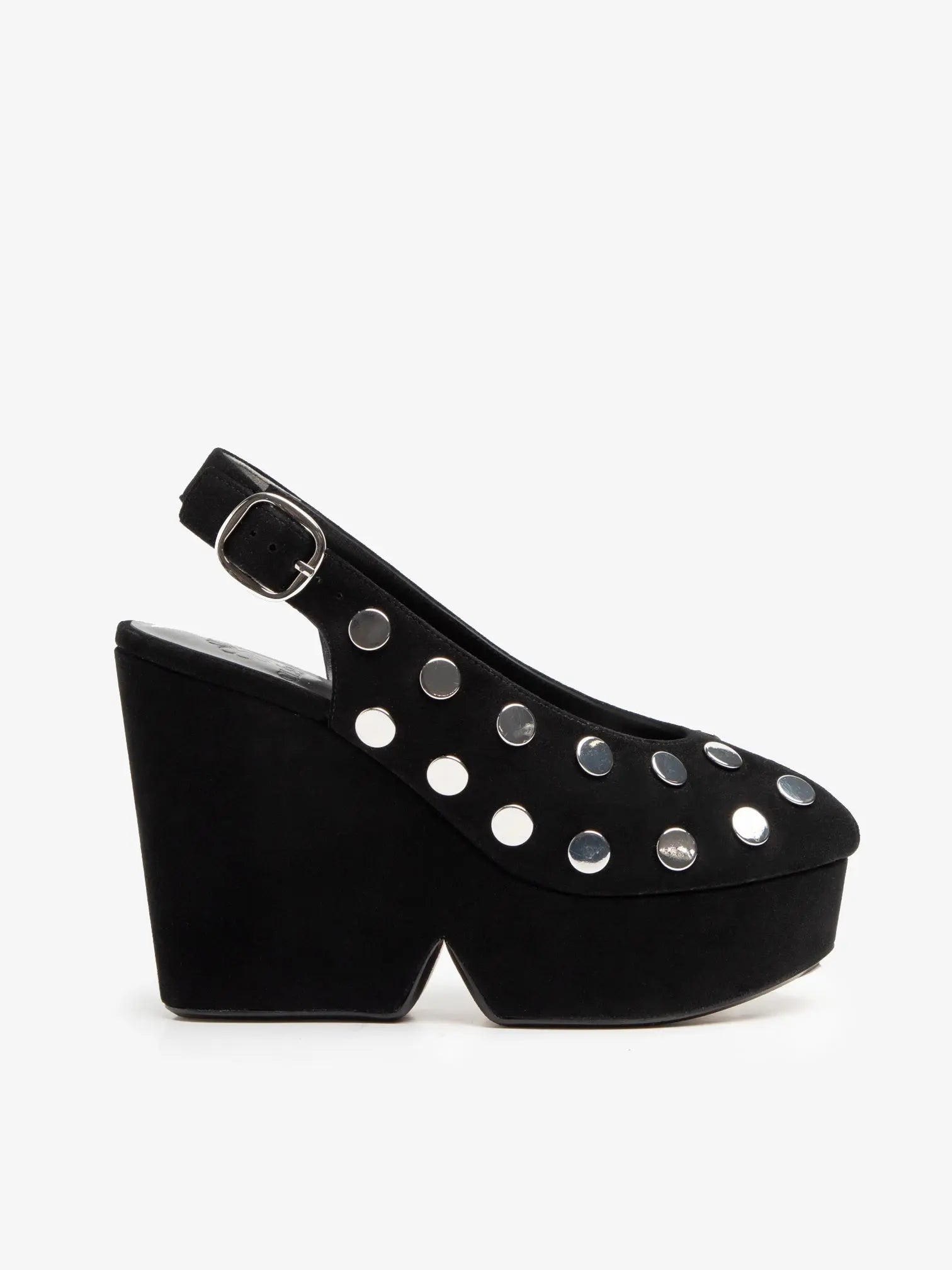 DEVIC Black Suede Platform Wedge | CLERAE – Cleræ