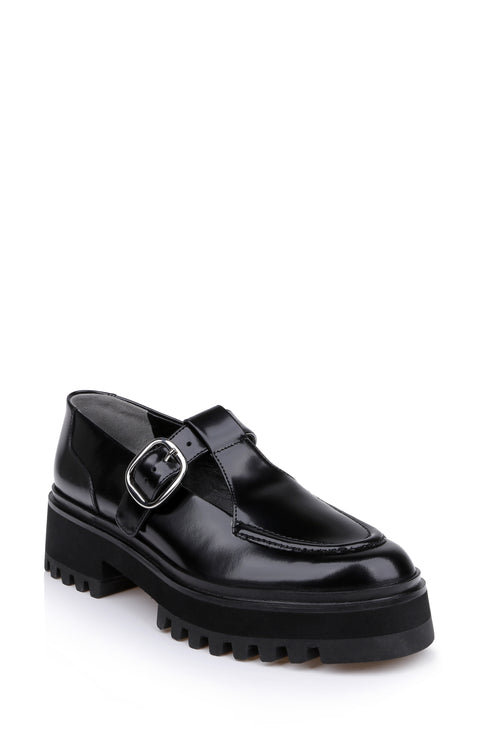 Clerae Matcha women's shoe in black leather, product view 1