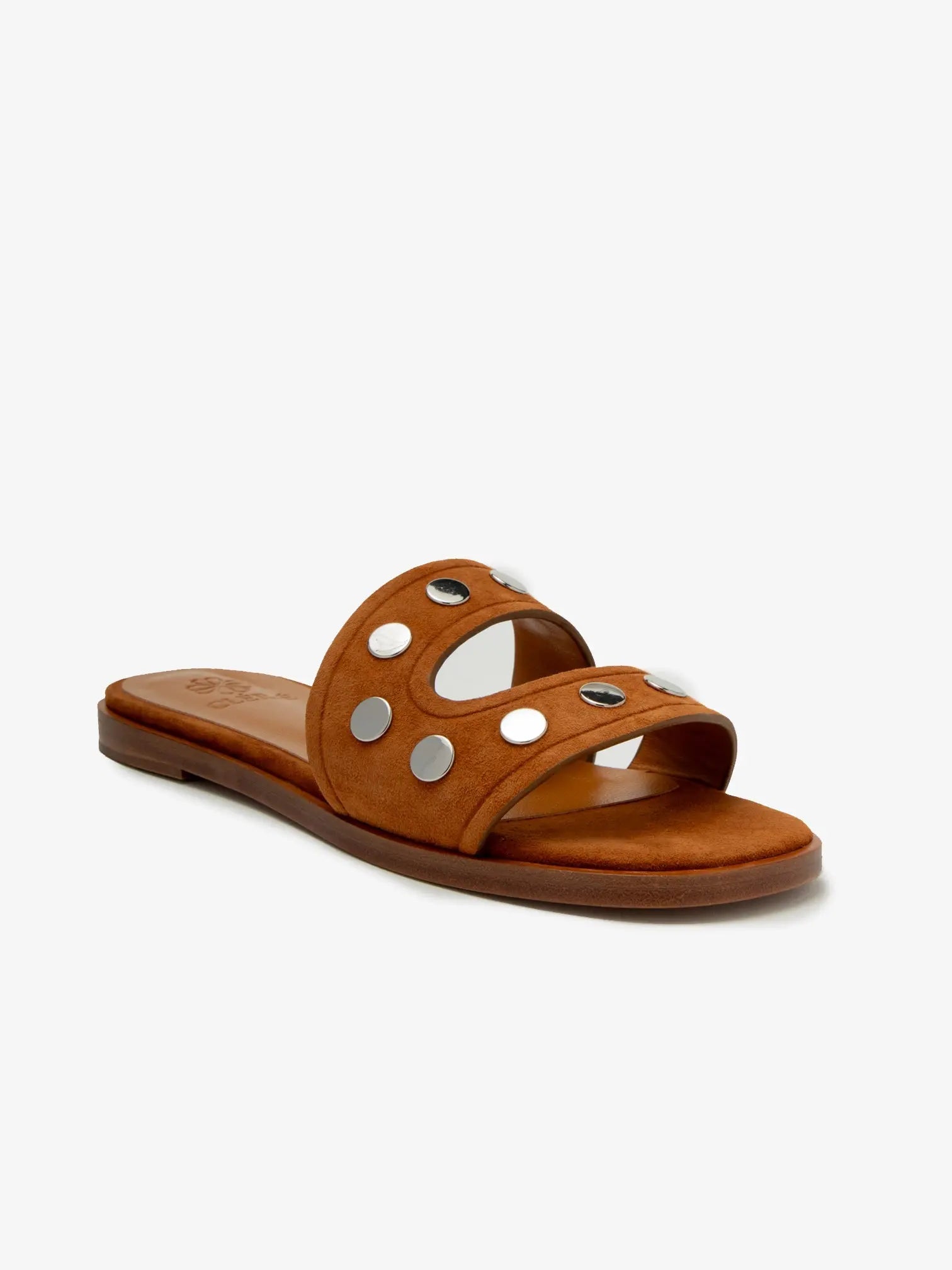IZEL Brown Suede Slide Sandal | CLERAE – Cleræ