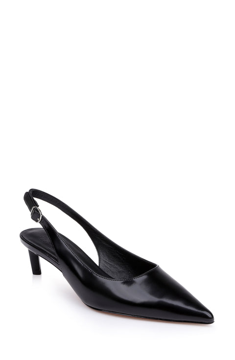 Clerae Shine women's shoe in black leather, product view 1