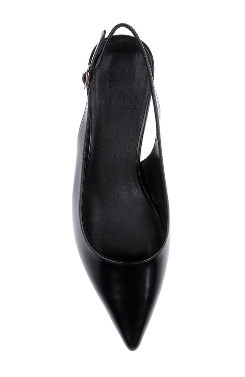 Clerae Shine women's shoe in black leather, product view 5